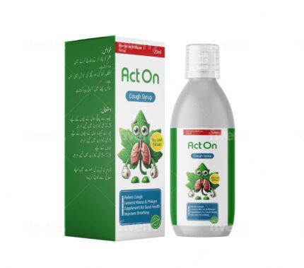 Act On Ivy Leaf Cough Syrup bottle 120ml – natural herbal syrup to relieve cough, loosen mucus, improve breathing